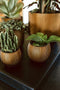 Capi Europe - Vaas bol Groove Black & Gold - 30x25 - Goud - Opening Ø21.5 - Bloempot voor binnen - 5 jaar garantie - BGVGB104