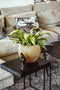 Capi Europe - Vaas bol Groove Black & Gold - 30x25 - Goud - Opening Ø21.5 - Bloempot voor binnen - 5 jaar garantie - BGVGB104