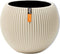 Capi Europe - Vaas bol Groove Colours - 12x10 - Beige - Opening Ø8.5 - Bloempot voor binnen - 5 jaar garantie - BGVBG109