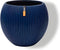 Capi Europe - Vaas bol Groove Colours - 18x15 - Donkerblauw - Opening Ø11 - Bloempot voor binnen - 5 jaar garantie - BGVDB102