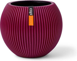 Capi Europe - Vaas bol Groove Colours - 30x25 - Paars - Opening Ø21.5 - Bloempot voor binnen - 5 jaar garantie - BGVP104