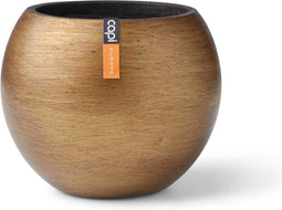 Capi Europe - Vaas bol Retro Gold & Copper - 10x9 - Goud - Opening Ø7.2 - Bloempot voor binnen - 5 jaar garantie - BRTG101