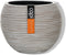 Capi Europe - Vaas bol Rib Anthracite & Ivory - 22x18 - Ivoor - Opening Ø15.7 - Bloempot voor binnen - 5 jaar garantie - BOFI103