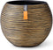 Capi Europe - Vaas bol Rib Gold - 10x9 - Goud - Opening Ø7.2 - Bloempot voor binnen - 5 jaar garantie - BOFGB101
