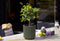 Capi Europe - Vaas cilinder Groove Colours - 19x21 - Groen - Opening Ø16.9 - Bloempot voor binnen - 5 jaar garantie - BGVGN314