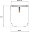 Capi Europe - Vaas cilinder Groove Colours - 8x9 - Donkerblauw - Opening Ø6.5 - Bloempot voor binnen - 5 jaar garantie - BGVDB311