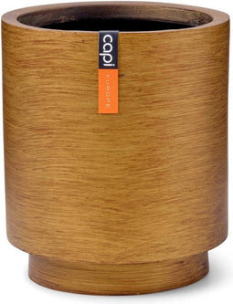 Capi Europe - Vaas cilinder Retro Gold & Copper - 15x17 - Goud - Opening Ø12.9 - Bloempot voor binnen - 5 jaar garantie - BRTG313