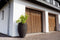 Capi Europe - Vaas elegant deluxe Rib NL - 38x58 - Antraciet - Opening Ø27 - Bloempot voor binnen en buiten - Levenslang garantie - Breukbestendig - 100% Recyclebaar - CO2 Neutraal geproduceerd - KOFZ1131