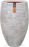 Capi Europe - Vaas elegant deluxe Rib NL - 38x58 - Ivoor - Opening Ø27 - Bloempot voor binnen en buiten - Levenslang garantie - Breukbestendig - 100% Recyclebaar - CO2 Neutraal geproduceerd - KOFI1131