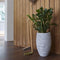 Capi Europe - Vaas elegant deluxe Rib NL - 38x58 - Ivoor - Opening Ø27 - Bloempot voor binnen en buiten - Levenslang garantie - Breukbestendig - 100% Recyclebaar - CO2 Neutraal geproduceerd - KOFI1131