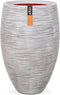 Capi Europe - Vaas elegant deluxe Rib NL - 38x58 - Ivoor - Opening Ø27 - Bloempot voor binnen en buiten - Levenslang garantie - Breukbestendig - 100% Recyclebaar - CO2 Neutraal geproduceerd - KOFI1131