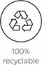Capi Europe - Vaas elegant deluxe Rib NL - 38x58 - Ivoor - Opening Ø27 - Bloempot voor binnen en buiten - Levenslang garantie - Breukbestendig - 100% Recyclebaar - CO2 Neutraal geproduceerd - KOFI1131