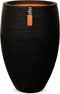 Capi Europe - Vaas elegant deluxe Rib NL - 51x72 - Zwart - Opening Ø31 - Bloempot voor binnen en buiten - Levenslang garantie - Breukbestendig - 100% Recyclebaar - CO2 Neutraal geproduceerd - KBLR1138