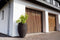 Capi Europe - Vaas elegant deluxe Rib NL - 51x72 - Zwart - Opening Ø31 - Bloempot voor binnen en buiten - Levenslang garantie - Breukbestendig - 100% Recyclebaar - CO2 Neutraal geproduceerd - KBLR1138