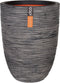 Capi Europe - Vaas elegant laag Rib NL - 46x58 - Antraciet - Opening Ø38 - Bloempot voor binnen en buiten - Levenslang garantie - Breukbestendig - 100% Recyclebaar - CO2 Neutraal geproduceerd - KOFZ783