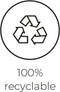 Capi Europe - Vaas elegant laag Smooth NL - 36x48 - Zwart - Opening Ø27 - Bloempot voor binnen en buiten - Levenslang garantie - Breukbestendig - 100% Recyclebaar - CO2 Neutraal geproduceerd - KBL782
