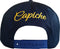 Capiche® Snapback Pet Heren – King Clown – Midnight Blauw & Geel – Verstelbaar met Druksluiting – Sportcap – Baseball Cap – Mannen Cap – Clown Pet