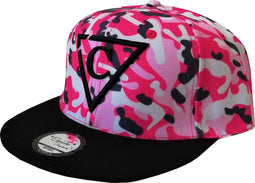Capiche® Snapback Pet Heren – Roze Camo – Roze & Zwart – Verstelbaar met Druksluiting – Sportcap – Baseball Cap – Mannen Cap – Camouflage Pet