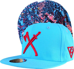 Capiche® Snapback Pet Heren – Swiss Pikemen – Blauw – Verstelbaar met Druksluiting – Sportcap – Baseball Cap – Mannen Cap – Warrior Pet
