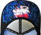 Capiche® Trucker Pet Heren – Hidden Lady – Zwart & Blauwe Mesh – Verstelbaar met Druksluiting – Sportcap – Mannen Petten