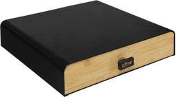 Capsule houder van metaal zwart en bamboe naturel | Geschikt voor koffie cups van Nespresso, Vertuo, Dolce Gusto