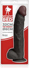Captain Red The Prodigy - Realistische Dildo - 34.5 x 6cm - Zwart