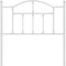 vidaXL - Hoofdbord - 90 - cm - metaal - wit