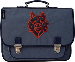 Caramel&Cie - Boekentas Medium - Wolf Blauw