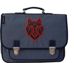 Caramel & Cie - Boekentas/Schooltas Wolf Blauw