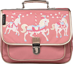 Caramel & Cie Kleuterboekentas roze carrousel - Schooltas/Boekentas - Smal