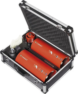 Carat DROOGBOORSET Ø82-132-162+DUSTEC+ADAPTERS+ALU KOFFER