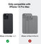 Carbon iPhone 14 Pro Max-hoes, MagSafe-compatibel, slank en licht hoesje voor iPhone 14 Pro Max 6,7 inch met een caseless touch-gevoel, gemaakt van 600D aramidevezel [MagEZ Case 3 - Zwart/Grijs