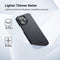 Carbon iPhone 14 Pro Max-hoes, MagSafe-compatibel, slank en licht hoesje voor iPhone 14 Pro Max 6,7 inch met een caseless touch-gevoel, gemaakt van 600D aramidevezel [MagEZ Case 3 - Zwart/Grijs