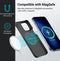 Carbon iPhone 14 Pro Max-hoes, MagSafe-compatibel, slank en licht hoesje voor iPhone 14 Pro Max 6,7 inch met een caseless touch-gevoel, gemaakt van 600D aramidevezel [MagEZ Case 3 - Zwart/Grijs