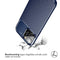 Carbon Softcase Backcover voor de iPhone 14 Pro - Blauw