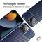 Carbon Softcase Backcover voor de iPhone 14 Pro - Blauw