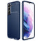 Carbon Softcase Backcover voor de Samsung Galaxy S22 Plus - Blauw