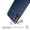 Carbon Softcase Backcover voor de Samsung Galaxy S22 Plus - Blauw