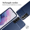 Carbon Softcase Backcover voor de Samsung Galaxy S22 Plus - Blauw