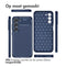 Carbon Softcase Backcover voor de Samsung Galaxy S23 - Blauw