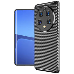 Carbon Softcase Backcover voor de Xiaomi 13 Ultra - Zwart