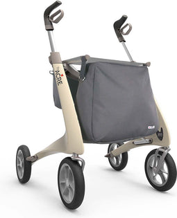 Carbon Ultralight Rollator Wit - Brede maat inclusief tas