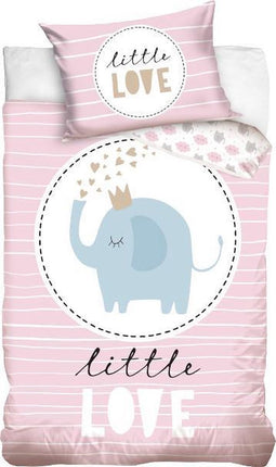 Carbotex Dekbedovertrek Little Love 90 X 120 Cm Katoen Roze