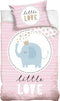 Carbotex Dekbedovertrek Little Love 90 X 120 Cm Katoen Roze