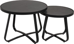 Carcassonne bijzettafel aluminium | set van 2