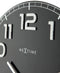 NeXtime - Wandklok - 30 x 3.5 cm - Glas - Zwart - 'Classy Round'