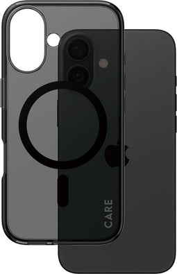 CARE by PanzerGlass Flagship Case Smokey Urban Combat w. - Zwart MagSafe iPhone 16