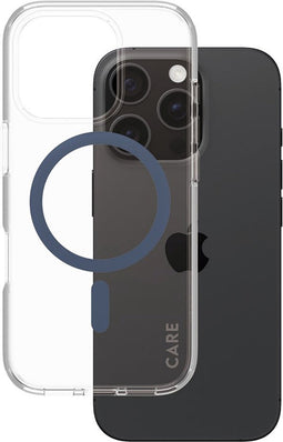 CARE by PanzerGlass Flagship Case - Transparant Urban Combat w. - Blauw MagSafe iPhone 16 Pro