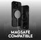 CARE by PanzerGlass Flagship Case - Transparant Urban Combat w. - Zwart Frame & MagSafe iPhone 16 Pro Max