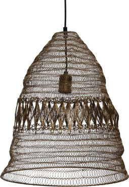 PTMD Moka Brass Antique Iron Hanging Lamp Open